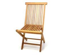 DIVERO Klappstuhl Teakstuhl Gartenstuhl Teak Holz Stuhl für Terrasse Balkon Wintergarten witterungsbeständig behandelt massiv klappbar natur