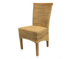 SEDEX Stuhl LARELLA Rattanstuhl Esszimmerstuhl Korbstuhl Flechtstuhl Stuhl Rattangeflecht Massivholzgestell - dago