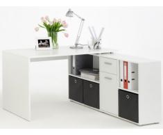 Schreibtisch Arbeitstisch Computertisch Eckschreibtisch Winkeltisch Eiche Weiß (Weiß)