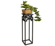 LY77 Blumen-Regal Pflanzen-Ständer Metall Blumentopf-Halter Bonsai-Ausstellungsregal, Fester Halt Regal, freistehend, Innendekoration für Wohnzimmer Balkon Haus, Schwarz
