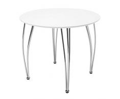 Riess Ambiente Stilvoller runder Esstisch ARRONDI weiss 90cm Konferenztisch Küchentisch Tisch