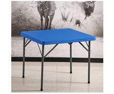 SMC table Klapptisch Einfacher Kunststoff-Klapptisch - Tragbarer quadratischer Tischbar im Freien zum Klappen (Color : Blue)