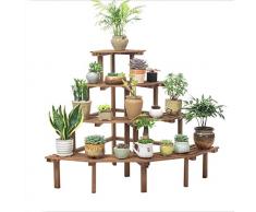 NMDCDH Pflanzregale/Regal Holzständerregale Gartenpflanzenständer für Blumentopfhalterregale