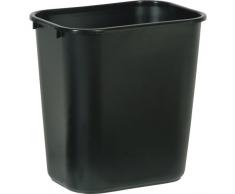 Rubbermaid Commercial Products FG295600BLA Papierkorb neben Schreibtisch, rechteckig, 26,6 L, Schwarz (12-er Pack)