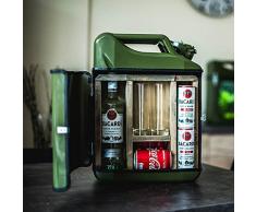 JerryCan Kanister Mobile-Bar Barschrank inkl. 2 Longdrinkgläser, ca. 45 x 35 x 18 cm