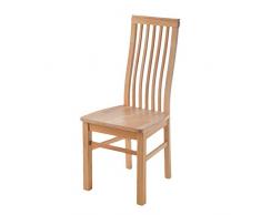 acerto Arezzo Massivholz-Stuhl Buche geölt für Küche & Esstisch ohne Polster mit hoher Lehne