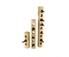 GREENHAUS Weinständer Eiche 140x13x13 cm 9 Flaschen Massivholz und Handarbeit aus Deutschland Weinregal Holz