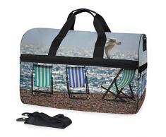 Montoj Strandliegestuhl Sea Mew übergroße Reisetasche aus Segeltuch