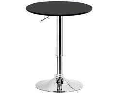 WOLTU Bartisch Stehtisch Drehtisch Bistrotisch MDF Partytisch Tisch Schwarz BT02sz