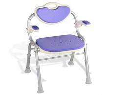 QUETAZHI Badhocker Badhocker Badhocker Aluminium Duschstuhl Sitzassis Rutsch Duschstühle for Bänke mit Rückenlehne und Griff/Behinderte/Schwangeren QU711
