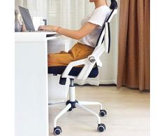 Lehnstühle Office Chair Student Study Desk Swivel Chair E-Sport Chair Home Computer Chair Exquisite and Practical Multifunction Chair (Color : Weiß, Size : 64 * 64 * 97.5cm)