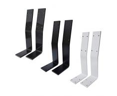 Rückenlehne Metall Rückenlehnen-Halterung für Sitz-Bank & Betten | Halterung zum Anschrauben | Stahl Rohstahl lackiert | Profil 60 x 8 mm | Möbelbeschläge (2 Stück transparent)