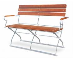 Biergartenbank mit Armlehne EuroLiving Edition-Classic ocker/verzinkt
