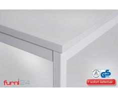 Furni 24 Beistelltisch Bürotsich Esstisch Konferenztisch Mehrzwecktisch Besuchertisch PC Tisch Schreibtisch 120 cm x 60 cm x 75 cm grau Verschiedene Ausfühungen Simple Montage