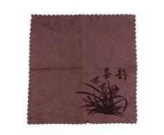 NYAOLE Geschirrtuch Wasseraufnahme Verdickung Baumwolle und Leinen Chinesischen Stil Zen Tee Tuch Retro Japanischen Stil Kung Fu Tee-Set Tee Tisch Lappen Handtücher, Braun