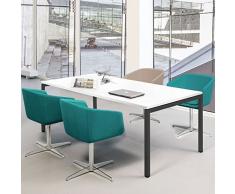 PROFI Besprechungstisch 160x80cm NOVA U 4-6 Pers. Konferenztisch Meetingtisch , Gestellfarbe:Anthrazit