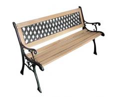 Anself Sitzbank Gartenbank Parkbank Gartenmöbel mit Rautenmotiv 122 cm Breit