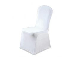 50 Stück Universell Stuhlbezüge Stuhlhussen Weiß Stuhlhussen Elastik Stuhl Abdeckung für Hochzeiten und Feiern Pflegeleicht und Langlebig