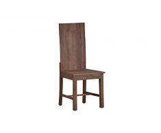 MiaMöbel Esszimmerstuhl Thali 45x105x45 cm Modern Massivholz Sheesham Sheesham Natur