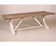Casa Padrino Shabby Chic Esstisch Weiß Antik Stil/Holzfarben 240 x 100 cm - Landhaus Stil Tisch