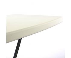 Nexos Partytisch 50x70 cm weiß Klapptisch Balkontisch höhenverstellbar Beistelltisch Campingtisch klappbar 6 kg Kunststoff Metallgestell