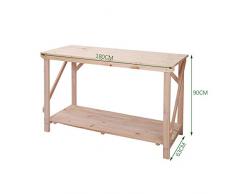 Warmiehomy Arbeitstisch aus Sperrholz, handgefertigt, 180 cm, für Garage, Werkstatt, Tischbänke