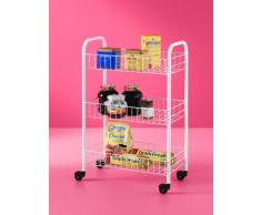 Metaltex Allzweckwagen 3-Etagen, Metall, Weiß, 41 x 23 x 63 cm