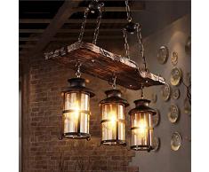 Vintage industrielle Kronleuchter kreative Bar Restaurant Boot Holzlampen