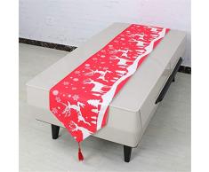 Alavo Tabelle Flag Europäischer Classical Christmas Baumwolle und Leinen Rechtecktisch Handtuch Couchtisch Schuhschrank Cloth,Rot,40 * 180