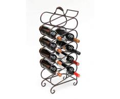 Holzwurm Weinregal Metall Schwarz 75 cm M90 Flaschenregal Flaschenhalter Weinständer Weinschrank Weinflaschenhalter Vintage