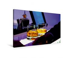 Premium Textil-Leinwand 90 x 60 cm Quer-Format Cool Atmosphere - Whisky Gläser auf Bartheke | Wandbild, HD-Bild auf Keilrahmen, Fertigbild auf hochwertigem Vlies, Leinwanddruck von Renate Bleicher