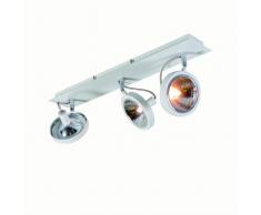 QAZQA Design/Modern DesignSpot/Spotlight/Deckenspot/Deckenstrahler/Strahler/Lampe/Leuchte weiß 3-flammig Spotbalken-Licht einstellbar - Nox/Innenbeleuchtung/Wohnzimmerlampe/Schlafzi