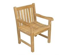 Massiver Teakstuhl / Gartentuhl »Royal« 60 cm aus zertifiziertem Plantagen Teakholz in Grade A Premium Qualität