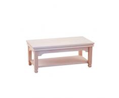 HEALLILY Miniatur Holztisch Holzpuppenhaus Miniatur Langer Teetisch für DIY Puppenhauszubehör