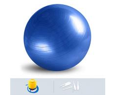 TIMESETL Gymnastikball Yogaball Pilates-Ball Sitzball, 65cm Matt PVC Fitnessball Anti-Berst-Stabilitätsball für hohe Beanspruchung, Balance Ball mit Ballpumpe für Übungen Gymnastik