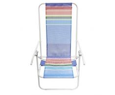 Homecall Klappbarer Strandstuhl mit verstellbarer Rückenlehne - (Regenbogen)
