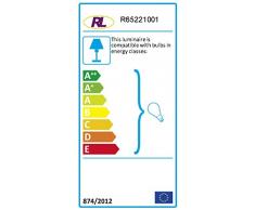 Reality Leuchten Deckenleuchte in chrom, Schirm aus weißem PVC, 1xE27 max. 60W, ohne Leuchtmittel, Durchmesser 50 cm, Höhe: 35 cm R65221001