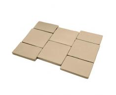 Gardenista Garten-Polyrattan - Kissen Ersatzsitzbezug | Für Terrassenmöbel Stuhl | Wasserbeständig & langlebig | 8 Stück | Nur Bezug (Stein)