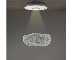 Maniny Designers Lampe Nordic Creative Metal Deckenleuchte Cafe Dining Hand gewebt Aluminium Seide Baiyun Kronleuchter minimalistische LED Kinder Zimmer Wolke Anhänger Lampen, Size