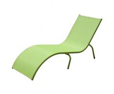Outdoor-Lounge-Sessel, Balkon-Klappstuhl aus Schmiedeeisen, Grasgrün, Geeignet für Strandurlaub, Camping Sonnenbaden