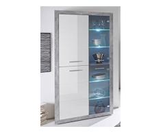 möbelando Vitrine Standvitrine Holzvitrine Glasvitrine Vitrinenschrank Rio de Janeiro I