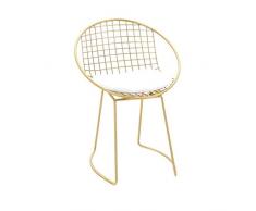 JIEER-C Ergonomischer Stuhl Stühle Esszimmerstühle Bequeme Stühle Frisierstühle Freizeitstühle Metallgestelle Gepolstertes weiches PU-Leder Kissen Wohnzimmer Küchenstühle Kleiner runder Tisc