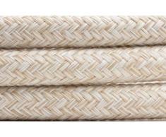 Pendelleuchte (Beton), TextilkabelKiesel (26 Farben wählbar), 7,5 x 16 cm, incl. LED (Dimmbar), Esstischleuchte Buchenbusch urban design