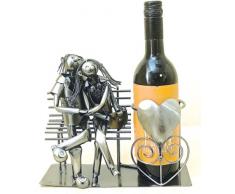 Lucy And Lee Weinflaschenhalter BNIB, Liebespärchen auf Parkbank