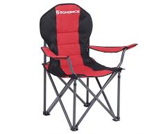 SONGMICS Campingstuhl, Klappstuhl, bis 250 kg belastbar, Outdoor Stuhl