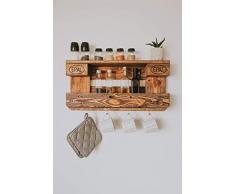 Gewürzregal aus Palette mit Liebe zum Detail Palettenmöbel/Kräuter-Regal/Küchenregal