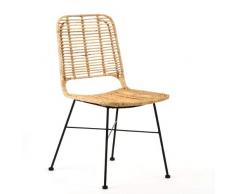 animal-design Rattanstuhl Lilly (60001) Korbstuhl Flechtstuhl modernes Design Esszimmer Küche Bistro Balkon Terrasse