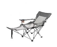 SAN_Y Atmungsaktiver Klapp-Strandstuhl aus Netzgewebe, Mittagspause, Freizeitstuhl (Color : Gray)