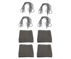 FLAMEER 16 Stü Ersatzschnürsenkel Und 4 Stü Stoffkordeln/Schnüre Für Schwerelosigkeitsstuhl, Lehnstühle, Schwerelosigkeitsstühle Reparatur Tool Kit Für Lounge