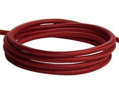 Deckenleuchte (Beton), TextilkabelBordeaux (26 Farben wählbar), 7,5 x 16 cm, incl. LED (Dimmbar), Esstischleuchte Buchenbusch urban design